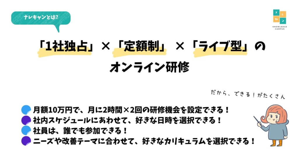 事例で学ぶ！オンライン研修「ナレキャン」の活用例