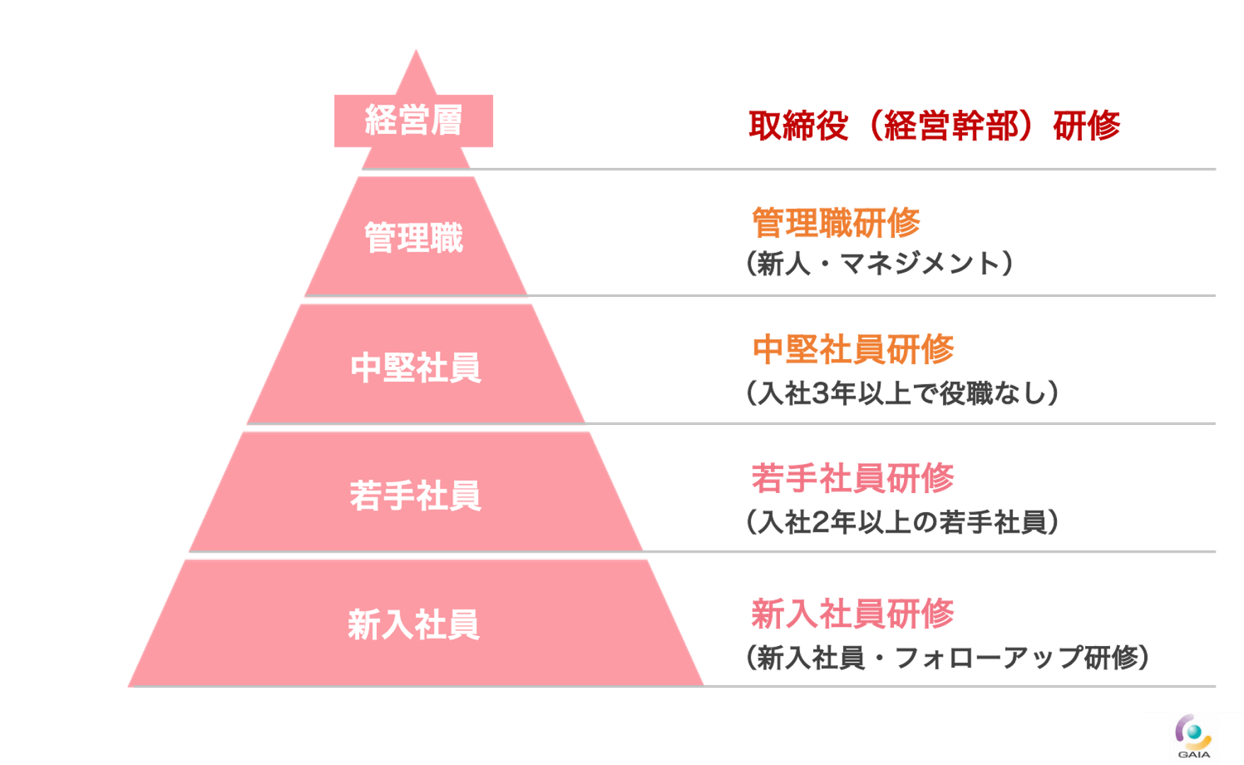 階層別研修の種類