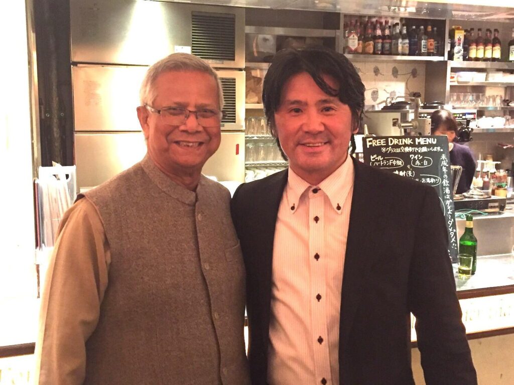 著名なグラミン銀行創設者ムハマド・ユヌス氏との2ショット
